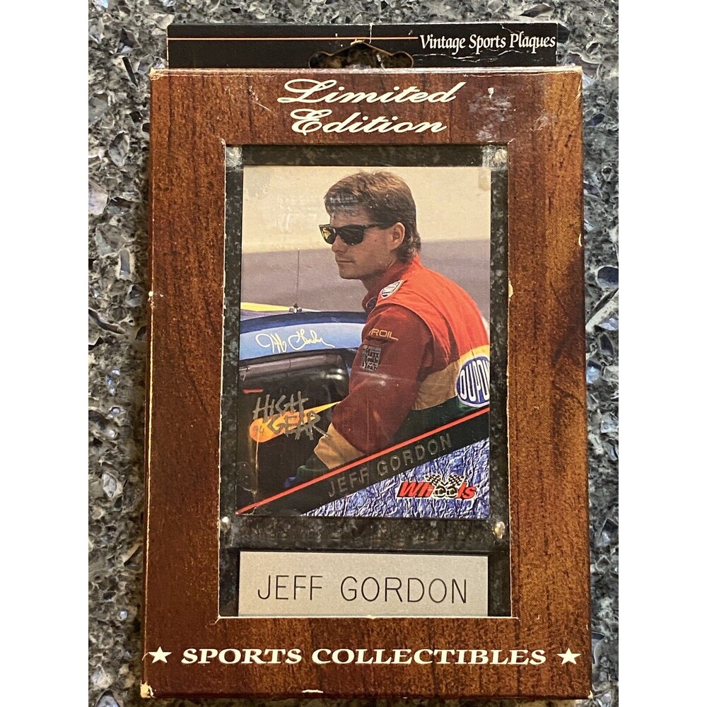 Jeff Gordon Plaque Factory Sealed Unopened Box Sport  Sz 4 x 6 Vintage